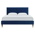 thumbnail image 4 of Modway Roxanne Performance Velvet Queen Platform Bed, Multiple Colors, 4 of 5