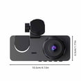 thumbnail image 3 of Dvkptbk Dash Cameras 3 Channel Dash Cam Front and Rear Inside HD 1080P Dash Camera 17And140 Wide Angle Ir Night Vision Loop Recording Gravitation Sensor Car Accessories, 3 of 7
