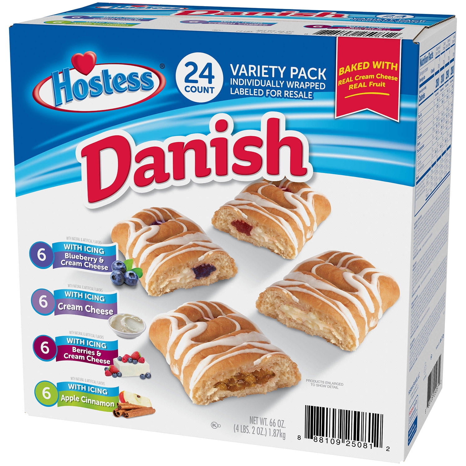 Hostess Danish Claw Variety Pack (24 ct.)