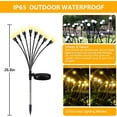 thumbnail image 5 of Aertyole 4 Pack Solar Garden Lights Outdoor, Upgraded 32 LED Firefly Solar Lights for Outside, Waterproof Solar Powered Outdoor Lights for Yard Garden Decor Party Decorations (Warm White), 5 of 6