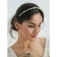 thumbnail image 2 of Rhinestone Wedding Headband Hair Vine Headpieces Gold Bridal Hair Accessories for Brides, 2 of 4