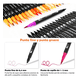 thumbnail image 3 of Marcadores De Doble punta Malubero Malu948 60 Colores Plumones punta pincel, 3 of 3