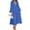 Cobalt Blue, variant on Women's Deep V Neck Balloon Sleeve Maxi Dress 100% Polyester Fabric Elegant Evening Everyday Wear Silhouette Chic