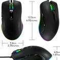 thumbnail image 2 of BESTYASH Souris Filaire pour PC 1 Ensemble 7 x 2,95 x 1,57 Po Rétroéclairage RVB pour Joueurs, 2 of 8