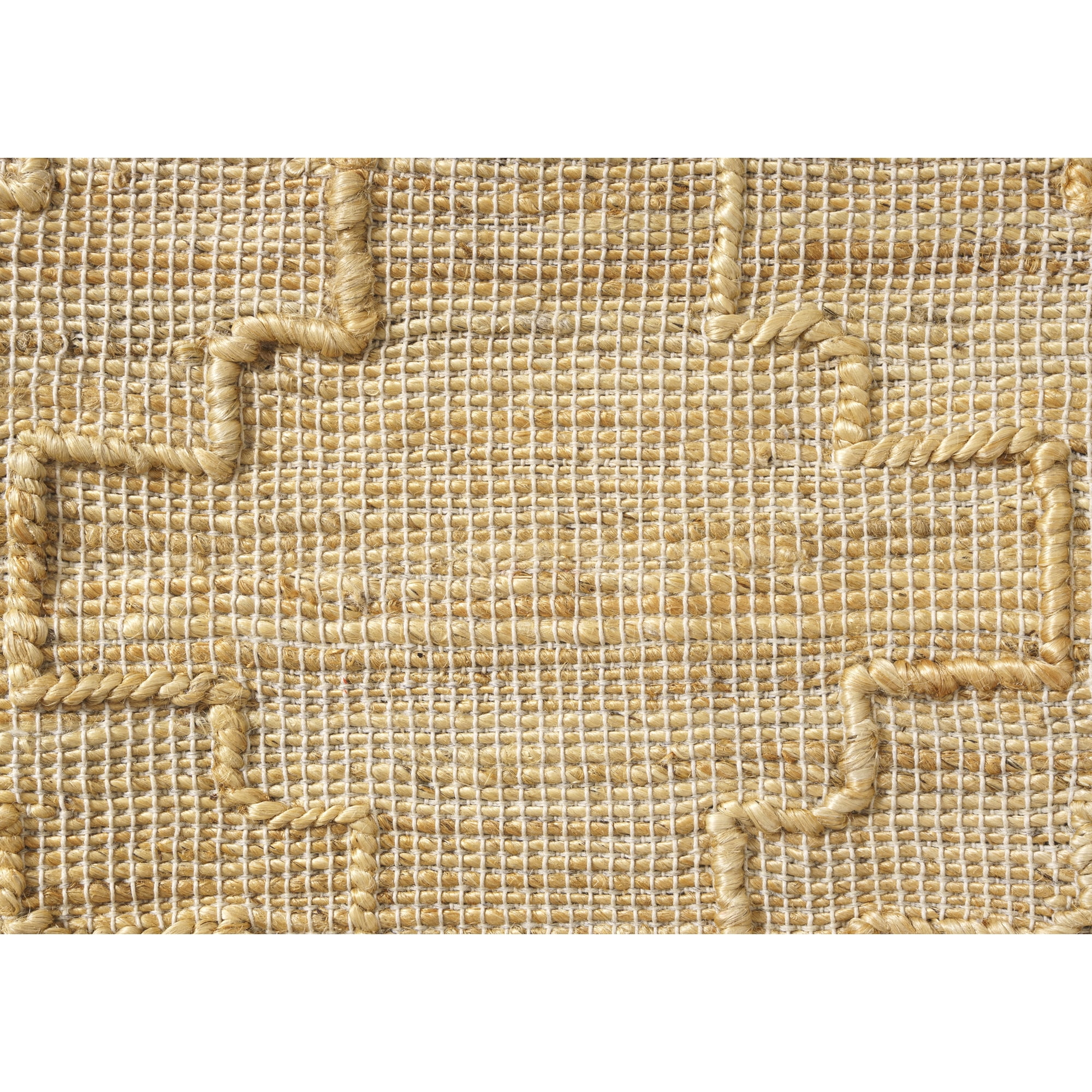 Ox Bay Nel 22" x 22" Tan Striped Geometric Jute Adult Decorative Throw Pillow