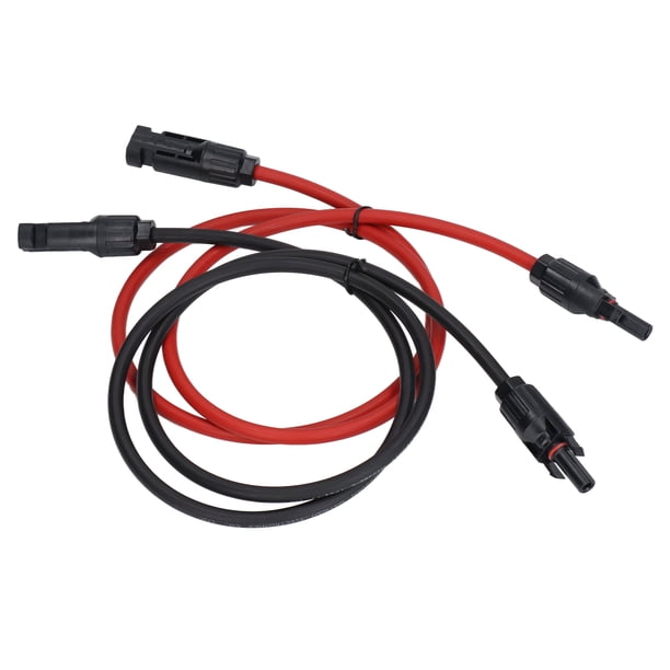 Cable de extensión solar con conector hembra y macho, 2 piezas Cable de extensión de panel solar AWG Cable de extensión solar Uso conveniente