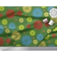 thumbnail image 2 of Soimoi Green Cotton Poplin Fabric Artistic Floral Print Sewing Fabric Yard 56 Inch Wide, 2 of 3