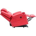 thumbnail image 3 of MCombo Faux Leather Recliner, Red, 3 of 8