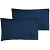 Canopy Simply Solids 300 Thread Count Egyptian Cotton Indigo Blue Pillowcase, 2 Piece