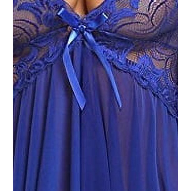 Conjunto de camisón de encaje con tirantes y perspectiva sexy de lencería sexy