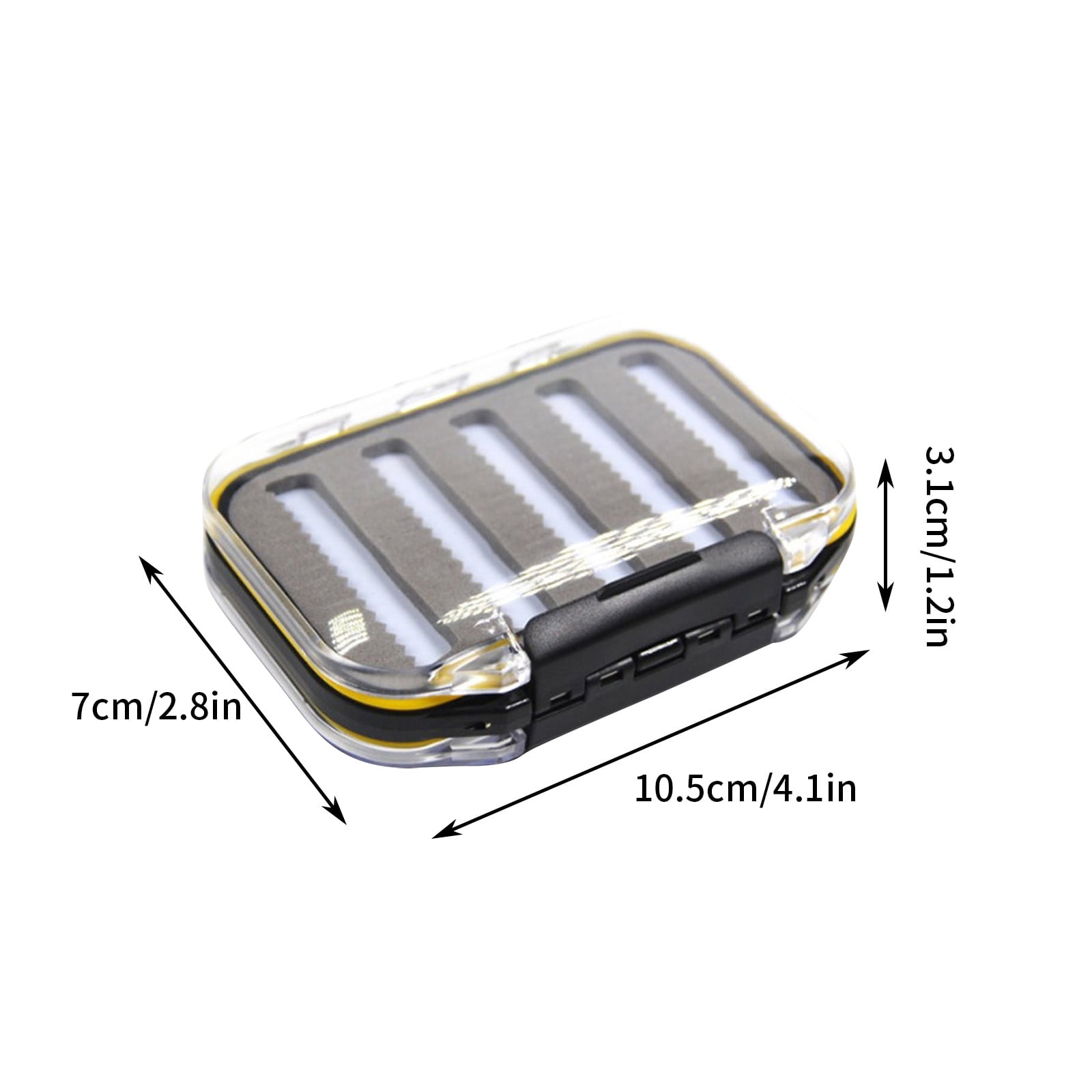 Transparent Double-sided Transparent Fly Box Fly Fishing Box Double-faced  Fishing Tackle Box Sequin Box Fishhook Box Fishing Tackle Box