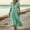 Army Green, variant on LADIGASU Women's Solid Color Cotton Linen Short Sleeved V-neck Dress Skirt