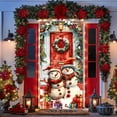 thumbnail image 6 of PuSpu Christmas Door Curtain 185x90cm 1pc Red Polyester Reindeer Snowflake Print Holiday Entrance Decor Durable Washable Reusable Festive Panel for Home Store Front Porch Party Decoration, 6 of 6