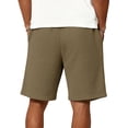 thumbnail image 4 of Bbyeadc Men's Shorts Waffle Knit Drawstring Shorts Mid Waist Solid Color Breathable Bottoms for Beach Vacation with Pocket,Brown (Medium), 4 of 5