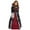 Watermelon Red, variant on FYEGRE Elegant Gothic Witch Gown for Girls Halloween Long Dress with Lace Trim and Bow Role Play Party Outfit Watermelon Red 9-10 Years
