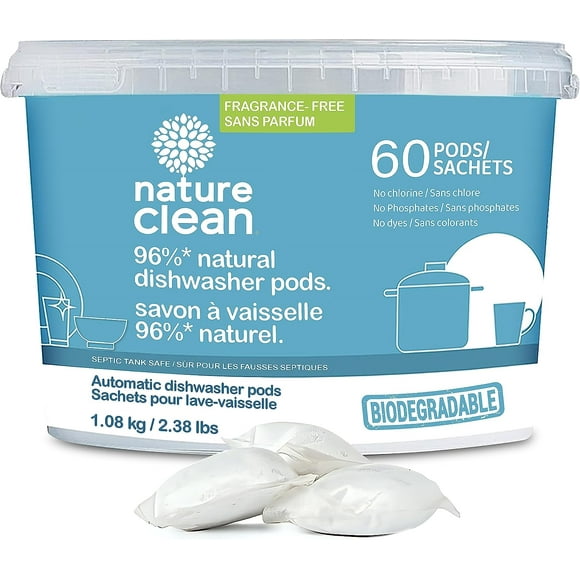 60 Count, Automatic Dishwasher Pacs, Fragrance-Free