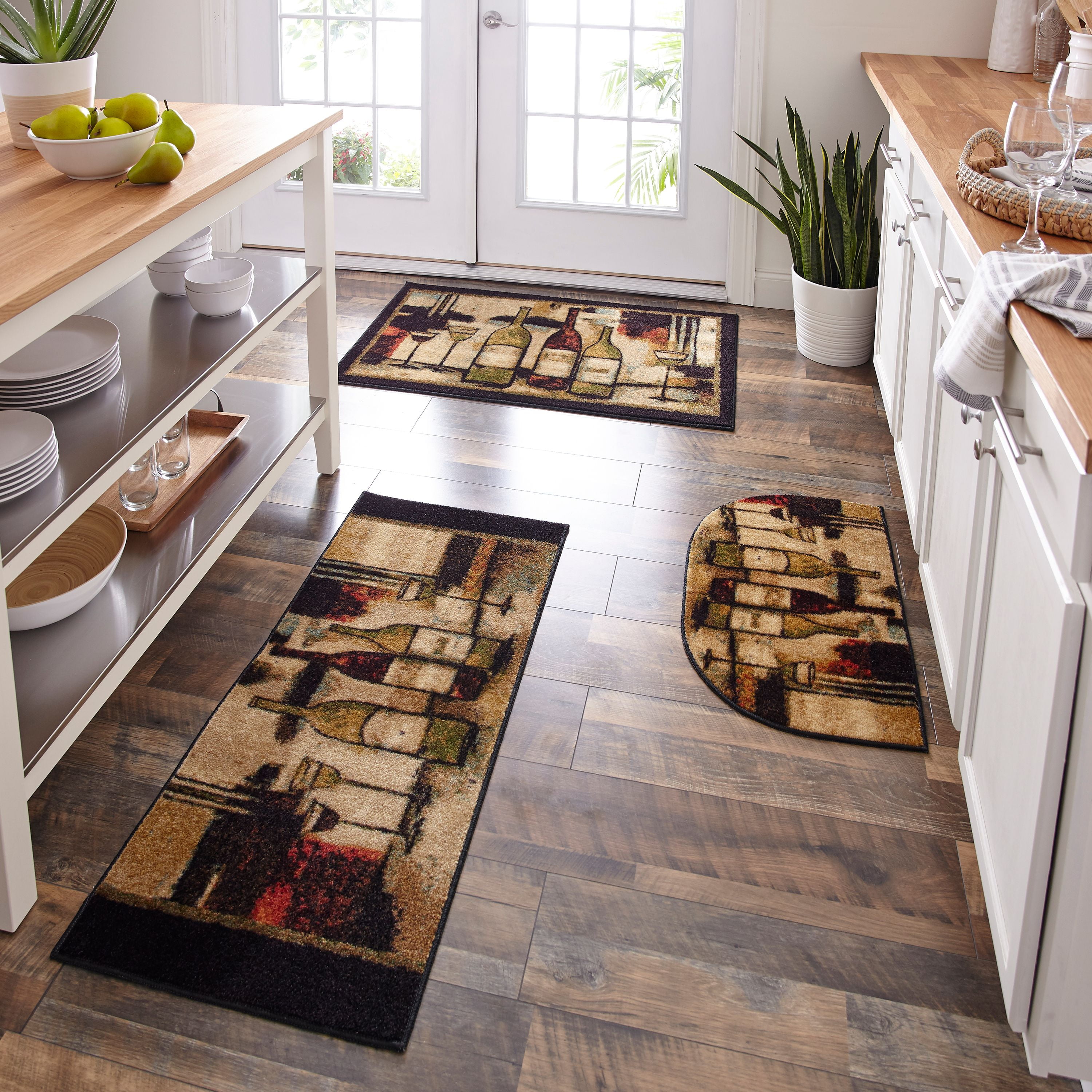 Mohawk Home Wine Themed Non Slip 3 Piece Kitchen Rug Set Walmartcom Walmartcom