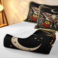 thumbnail image 4 of Homewish Boho Moths Twin Quilt Set,Wild Floral Mushroom Twin Coverlet Set,Black Gold,Black Reversible,2pcs, 4 of 7