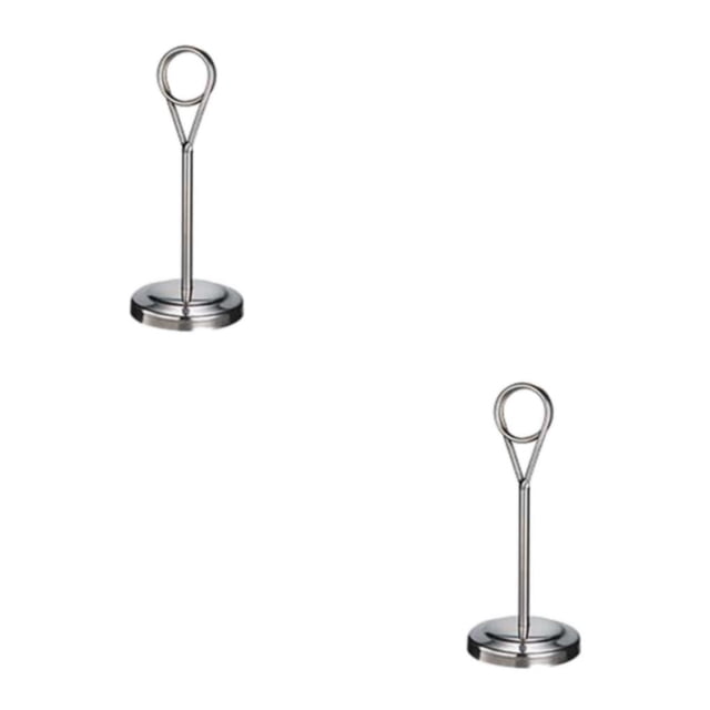 Baohd Porte-Numéro de Table Contemporain Photo Stand pour les Paramètres de l'Hôtel à la Mode Argenté 15cm 2Set