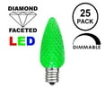 thumbnail image 2 of Novelty Lights 25 Foot C7 LED Outdoor Lighting Patio Christmas String Lights, Green, Brown Wire, 25 Bulbs, 2 of 6