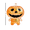 Yellow, variant on Yellow Halloween Pumpkin Squeeze Toy, Transparent TPR with Floating Glitter Sequins, Soft Fidget Decompress Toy for Holiday Party Decor