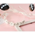 thumbnail image 4 of Flower Girl Headpiece Princess Wedding Headband Girls First Communion White Floral Wreath Hair Accessory (White), 4 of 5