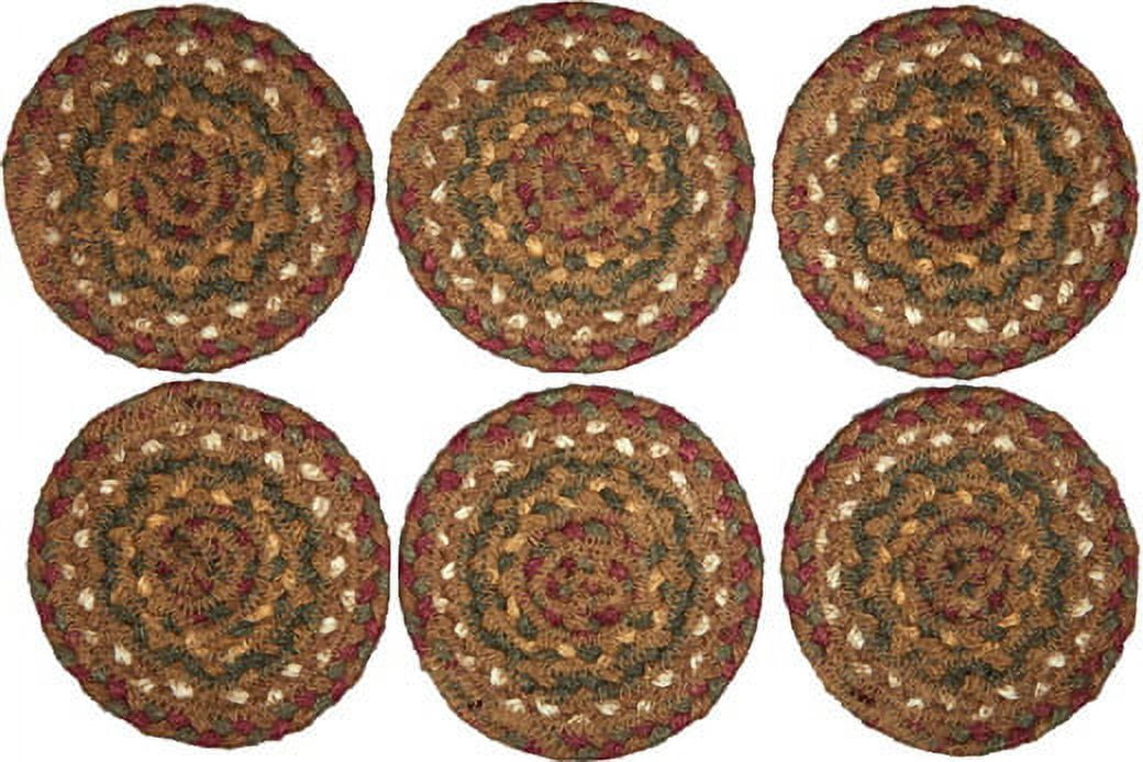 VHC Brands Tea Cabin Jute Coaster
