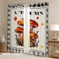 thumbnail image 2 of Homewish Botanical Plants Mushroom Blackout Curtains Set of 2 (52x84 Each) For Boys Girls,Geometric Plaid Window Curtains,Autumn Fall Harvest Curtains and Drapes,Luxury Bedroom Decor, 2 of 6