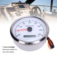 thumbnail image 2 of M Buder 110mm 4.33 in Universal Tachometer Gauge 4000 RPM with Hour Meter 7 Color Backlight DC 9-32V Marine Automotive Replacement White Dial Silver Bezel, 2 of 9
