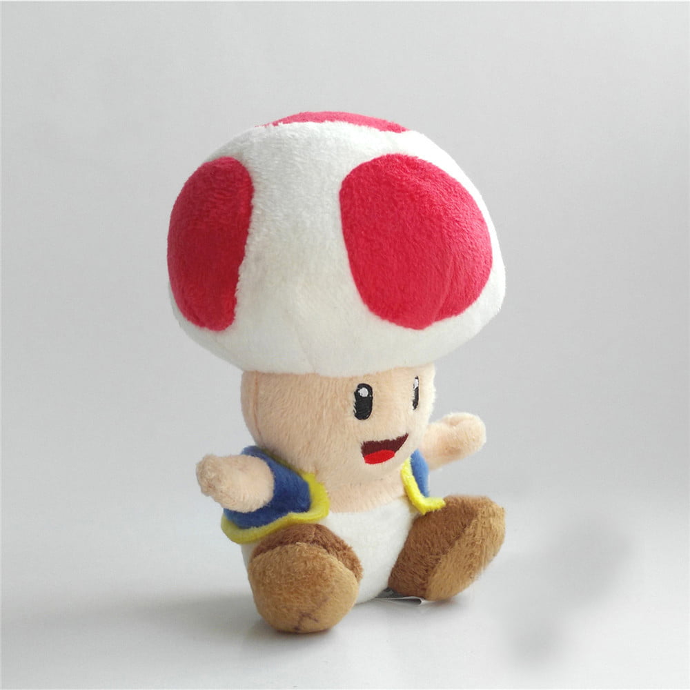New Super Mario Bros Yellow Toad Plush Soft Toy Doll Stuffed Animal Teddy 7" 