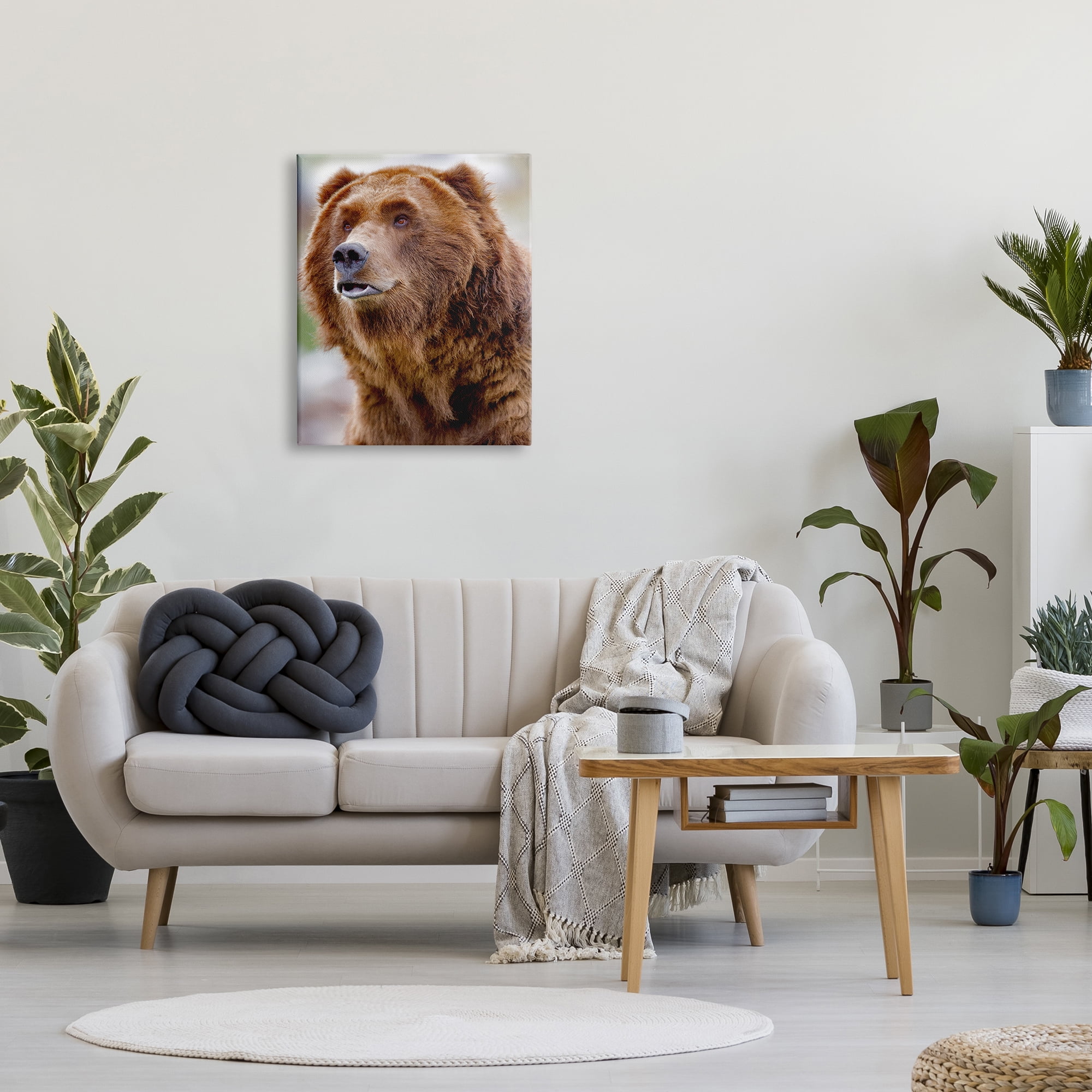 Stupell Industries Brown Bear Portrait Animals & Insects Photography Gallery Wrapped Canvas Print Wall Art, 24 x 30