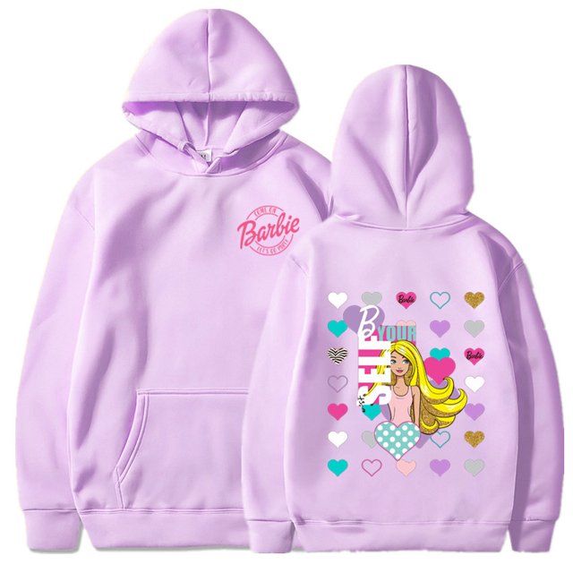 Barbie Barbie Come On Print Pattern Ebay Plus Velvet Sweatshirt Hoodie