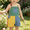Sky Blue, variant on LJEFF Kids Color Block Overalls Shorts, Breathable Summer Casual Adjustable Straps Summer Toddler Jumpsuit Blue Size 3 T