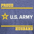 thumbnail image 3 of CafePress - Proud Army Husband White And Gold T Shirt - Mens Tri-blend T-Shirt, 3 of 4