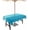Bandedcar60063, variant on Outdoor Rectangle Tablecloth with Umbrella Hole and Zipper, Aqua Ombre Water Ripple Waterproof Table Cover Farmhouse Stripes Washable Patio Tablecloths for Party Picnic, 60"x84"
