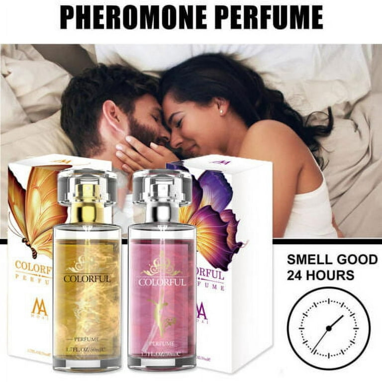 Lure Pheromone Perfume,Pheromones Attractant Oil Spray to Attract Men and  Women,Sex Pheromones Cologne for Men to Attract Women,Lure  Her,50ml/1.7Fl.Oz-Golden 