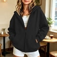 thumbnail image 4 of Kiijoy Toddler Girls Casual Zip Up Hoodie Kids Sweatshirt with Pocket, Black, Sizes 3-4T, 4 of 5