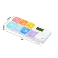 thumbnail image 3 of Smart 7-Day Medication Organizer, Weekly Pill Case With Reminder Alarm, Travel Box With Compartments, LCD Display, Portable, For Fish Oil, Vitamins, Medicines, 3 of 8