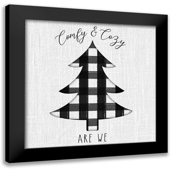 Hartworks 12x12 Black Modern Framed Museum Art Print Titled - Winter Wonder II