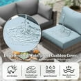 thumbnail image 4 of Kimunuk 8 Pcs Outdoor Cushion Covers for Patio Furniture, Washable Outdoor Cushion Slipcovers Replacement with Zipper for 3 Seat Rattan Sofa, Sky Blue, 4 of 7