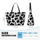 thumbnail image 4 of Fotbe Cow Print Black White Bolsa de Viaje para Playa - Resistente al Agua, Bolsa Tote de Gran Capacidad y Ligera con 7 Bolsillos para Mujeres y Hombres, 4 of 7