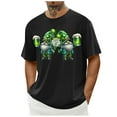 thumbnail image 4 of KIHOUT T-shirts de la Saint-Patrick pour Hommes, T-shirts à Manches Courtes d'Été pour Hommes, Imprimé Graphique Vert, Col Rond, en Liquidation, Taille P-2TG, 4 of 5