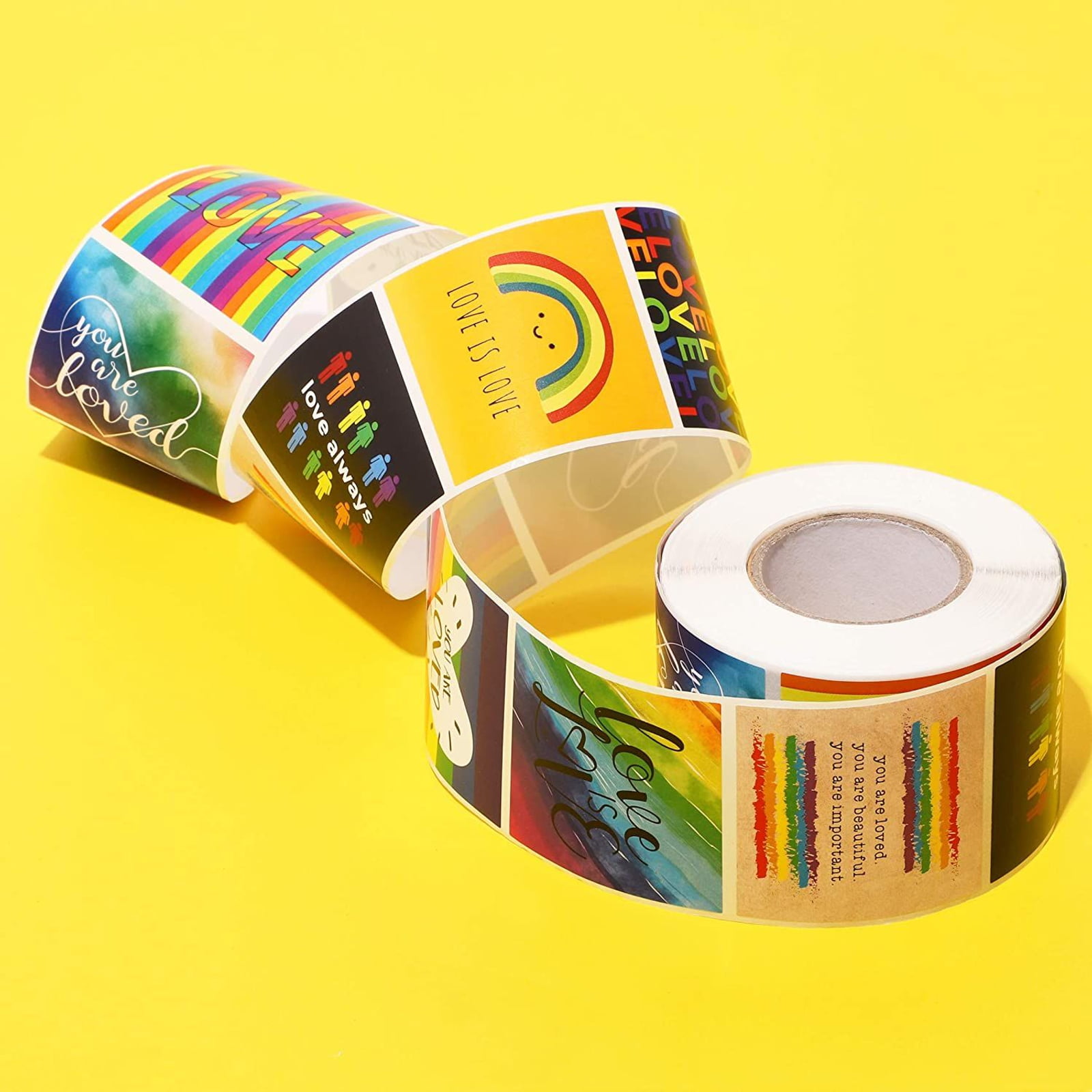 2 x Gay Pride Rainbow Sticker Label Self Adhesive Waterproof Vinyl Stickers 