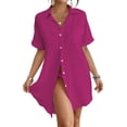 thumbnail image 3 of Shine Up Women Swimsuit Cover-ups Button Down Shirt Dress Summer Tops Bathing Suit Coverup, 3 of 6