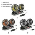 thumbnail image 4 of Wisewang Plastic Vehicle Cooling Fan Detachable Cable Power Dual 2 Gear Rotation Internal Dashboard Fans Accessories 12V Car, 4 of 6