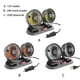 thumbnail image 2 of Ventilador de refrigeración de plástico para vehículos, Cable desmontable, alimentación de doble cabeza, ajustable, Interior, accesorios para Kits de molduras para tableros de Camión 24V Riwesomey VI015961-02B, 2 of 6