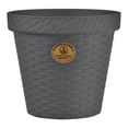 thumbnail image 1 of Maceta Redonda Plásticos La Ardilla Rattan 15 cm Gris Nube, 1 of 4
