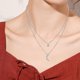 thumbnail image 2 of GOOHOCHY Collar de collar de cristal de doble capa Collar de clavícula hembra para mujeres, 2 of 8
