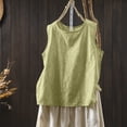 thumbnail image 5 of Linen Tops for Women Comfy Lounge Wear Summer Sleeveless Crewneck Shirt Casual Blouse Loose Fit Gauze Cami Shirts Yellow L, 5 of 5