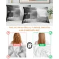 thumbnail image 4 of Hokiten Pillow Cases Queen Size Set of 2, Couch Pillow Covers, Grey Satin Pillowcases with Zipper for Hair/Skin, Pillow Protector Cover, Modern Oil Painted Art Abstract Geometric 20x30 Inches, 4 of 6